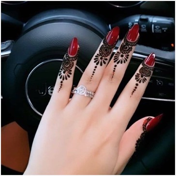 Beginner Friendly Finger Mehndi Design